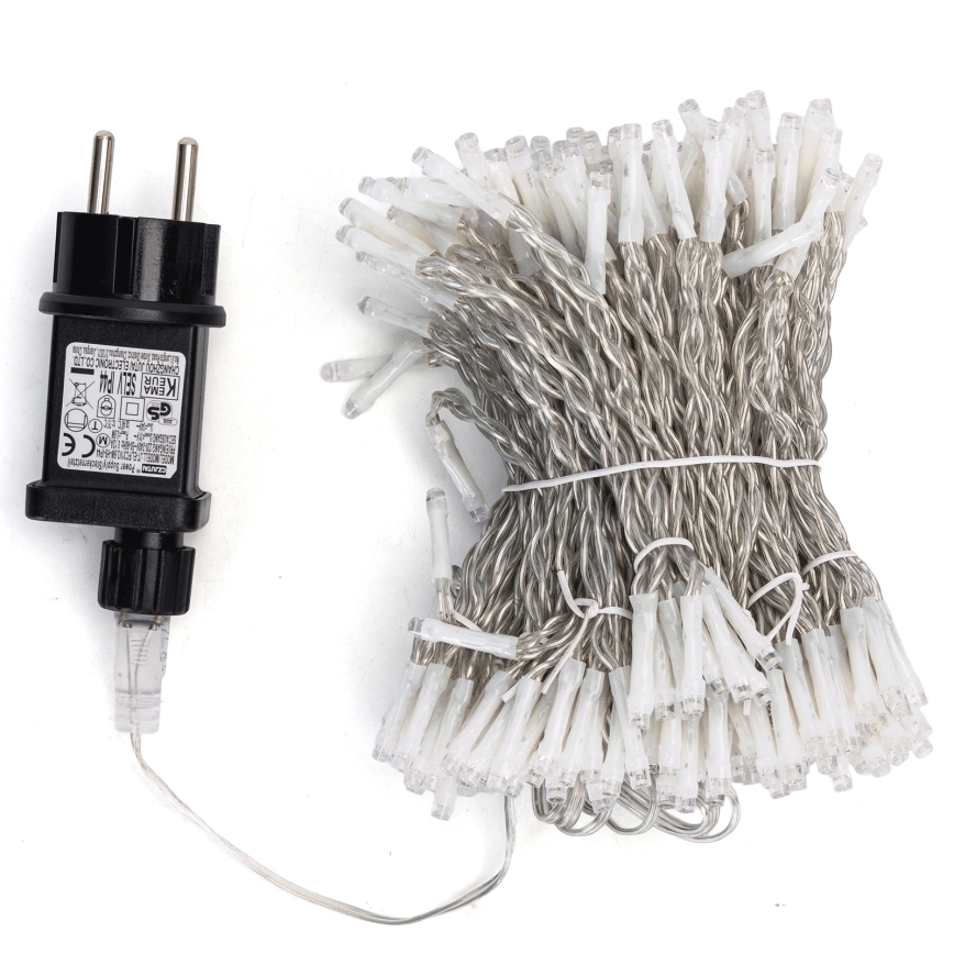 Aigostar - LED εξωτερική χριστουγεννιάτικη γιρλάντα 288xLED/8 λειτουργίες 1,5x1,8m IP44 ψυχρό λευκό