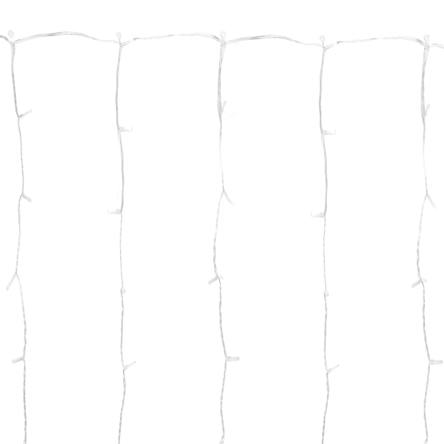 Aigostar - LED γιρλάντα εξωτερικού χώρου 300xLED/8 λειτουργίες 3x1m IP44 ψυχρό λευκό + τηλεχειριστήριο