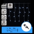 Aigostar - LED εξωτερική χριστουγεννιάτικη γιρλάντα 300xLED/8 λειτουργίες 15x0,4 m IP44 ψυχρό λευκό