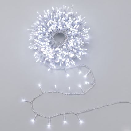 Aigostar - LED Εξωτερική χριστουγεννιάτικη γιρλάντα 300xLED/8 λειτουργίες 18m IP44 ψυχρό λευκό