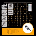 Aigostar - LED εξωτερική χριστουγεννιάτικη γιρλάντα 300xLED/8 λειτουργίες 3x1m IP44 θερμό λευκό + τηλεχειριστήριο