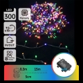 Aigostar -LED Εξωτερική Χριστουγεννιάτικη Γιρλάντα 300xLED/8 λειτουργίες 3xAA 15,3m IP44 πολύχρωμη
