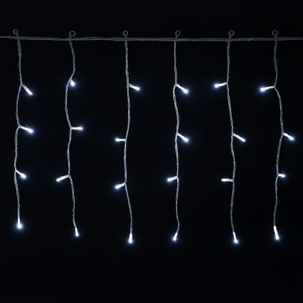 Aigostar - LED εξωτερική χριστουγεννιάτικη γιρλάντα 300xLED/8 λειτουργίες 3xAA 18x0,4m IP44 ψυχρό λευκό