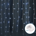 Aigostar - LED Εξωτερική χριστουγεννιάτικη γιρλάντα 300xLED/8 λειτουργίες 3xAA 6x2m IP44 ψυχρό λευκό