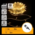 Aigostar - LED Εξωτερική Χριστουγεννιάτικη Γιρλάντα 400xLED/8 λειτουργίες 20m IP44 θερμό λευκό