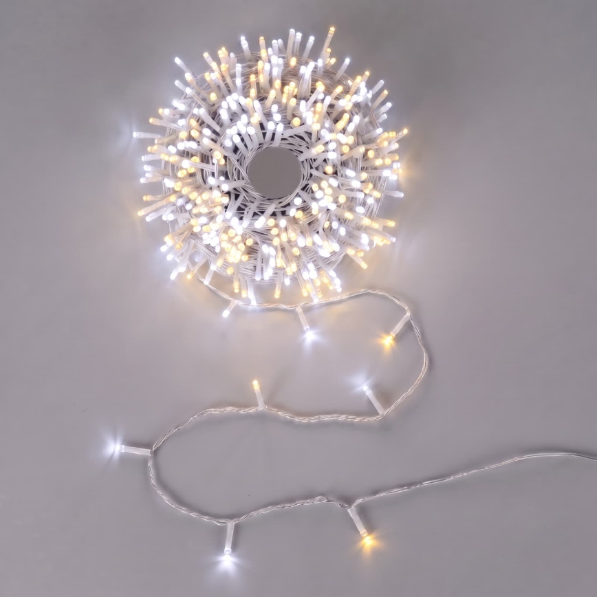 Aigostar - LED εξωτερική χριστουγεννιάτικη γιρλάντα 400xLED/8 λειτουργίες 43m IP44 θερμό λευκό/ψυχρό λευκό