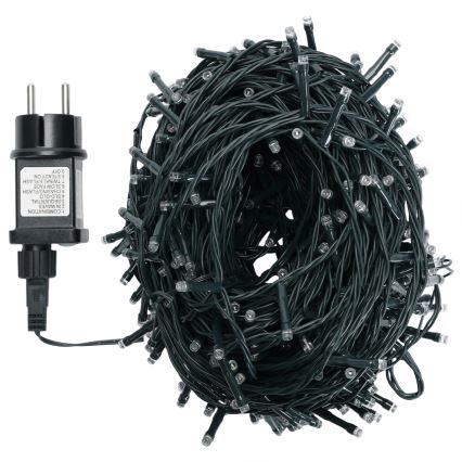 Aigostar - LED Εξωτερική Χριστουγεννιάτικη Γιρλάντα 500 LED/8 λειτουργίες 53 m IP44 ψυχρό λευκό