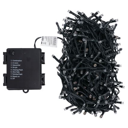 Aigostar - LED γιρλάντα για εξωτερικούς χώρους, 500 LED, 8 λειτουργίες, 4xAA, 25,3 m, IP44, πολύχρωμη