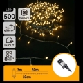 Aigostar - LED Εξωτερική χριστουγεννιάτικη γιρλάντα 500xLED/8 λειτουργίες 50m IP44 θερμό λευκό