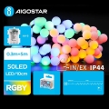 Aigostar - LED Εξωτερική χριστουγεννιάτικη γιρλάντα 50xLED/3xAA/8 λειτουργίες 5,3 m IP44 πολύχρωμη