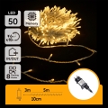 Aigostar - LED εξωτερική χριστουγεννιάτικη γιρλάντα 50xLED/8 λειτουργίες 8m IP44 θερμό λευκό