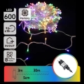 Aigostar - LED εξωτερική χριστουγεννιάτικη γιρλάντα 600xLED/8 λειτουργίες 30m IP44 πολύχρωμη