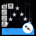 Aigostar - LED Εξωτερική χριστουγεννιάτικη γιρλάντα 70xLED 1,2x1m IP44 ψυχρό λευκό με αστέρια