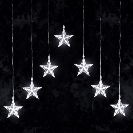 Aigostar - LED Εξωτερική χριστουγεννιάτικη γιρλάντα 70xLED 1,2x1m IP44 ψυχρό λευκό με αστέρια