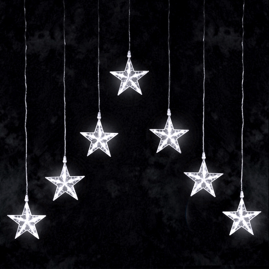 Aigostar - LED Εξωτερική χριστουγεννιάτικη γιρλάντα 70xLED 1,2x1m IP44 ψυχρό λευκό με αστέρια