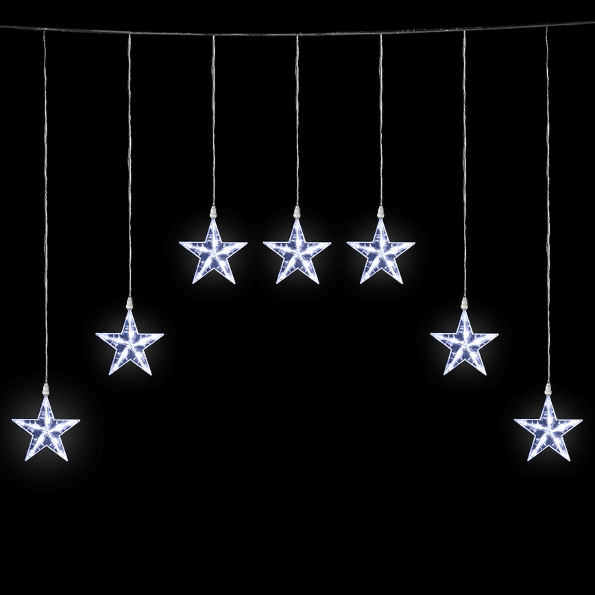 Aigostar - LED εξωτερική χριστουγεννιάτικη γιρλάντα 70xLED 1,2x1m IP44 ψυχρό λευκό σε σχήμα αστέρων