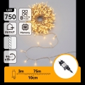 Aigostar - LED εξωτερική χριστουγεννιάτικη γιρλάντα 750xLED/8 λειτουργίες 78m IP44 θερμό λευκό