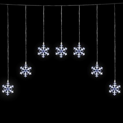 Aigostar - LED Εξωτερική χριστουγεννιάτικη γιρλάντα 84xLED/8 λειτουργίες 1,2x1m IP44 ψυχρό λευκό νιφάδες χιονιού