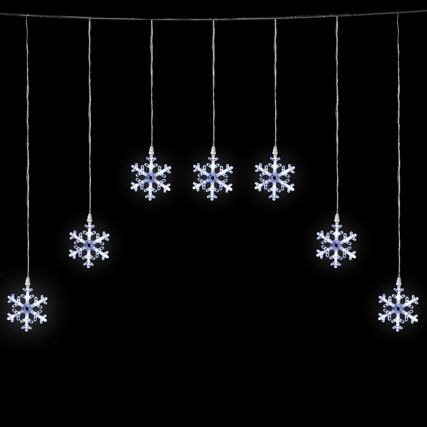 Aigostar - LED Εξωτερική χριστουγεννιάτικη γιρλάντα 84xLED/8 λειτουργίες 1,2x1m IP44 ψυχρό λευκό νιφάδες χιονιού