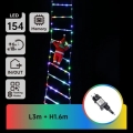 Aigostar - LED εξωτερική χριστουγεννιάτικη διακόσμηση 154xLED/8 λειτουργίες 1,6 m IP44 πολύχρωμη