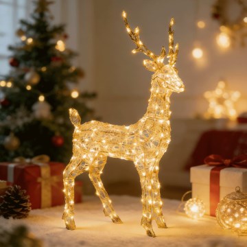 Aigostar - LED Εξωτερική χριστουγεννιάτικη διακόσμηση 180xLED/8 λειτουργίες 1,05m IP44 θερμό λευκό ελάφι