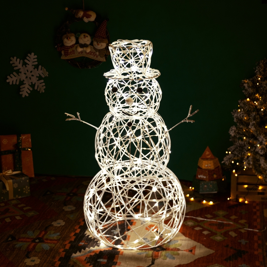 Aigostar - LED εξωτερική χριστουγεννιάτικη διακόσμηση 3,6W/31/230V 2700K 120 cm IP44 χιονάνθρωπος