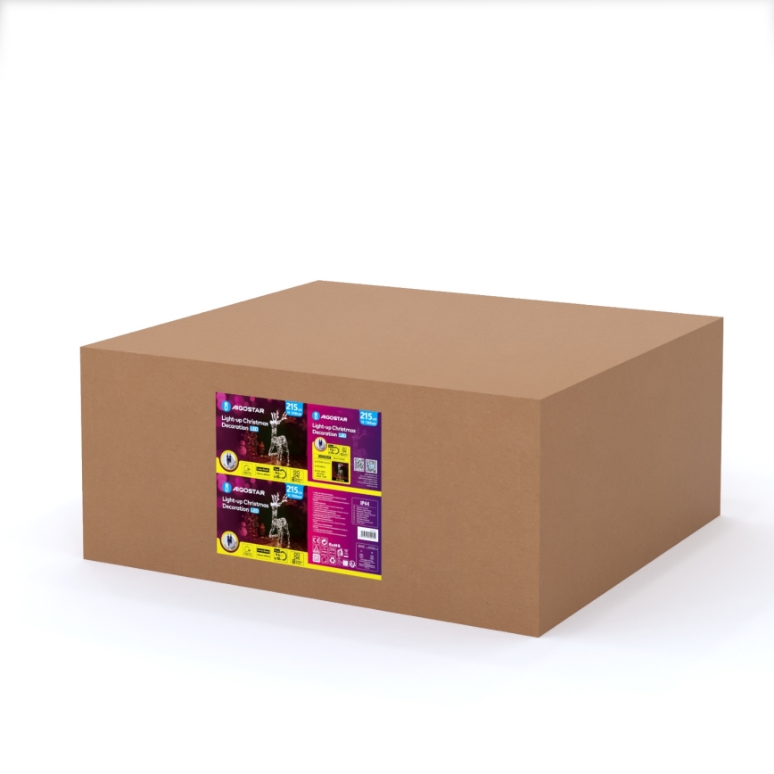 Aigostar - LED Εξωτερική χριστουγεννιάτικη διακόσμηση LED/3,6W/31/230V 2700K 105 cm IP44 τάρανδος