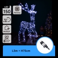 Aigostar - LED Εξωτερική χριστουγεννιάτικη διακόσμηση LED/3,6W/31/230V 6500K 75 cm IP44 τάρανδος