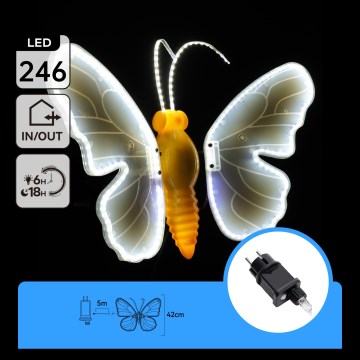 Aigostar - LED εξωτερικό διακοσμητικό 246xLED/9W/230V 42 cm IP44 πεταλούδα/ψυχρό λευκό