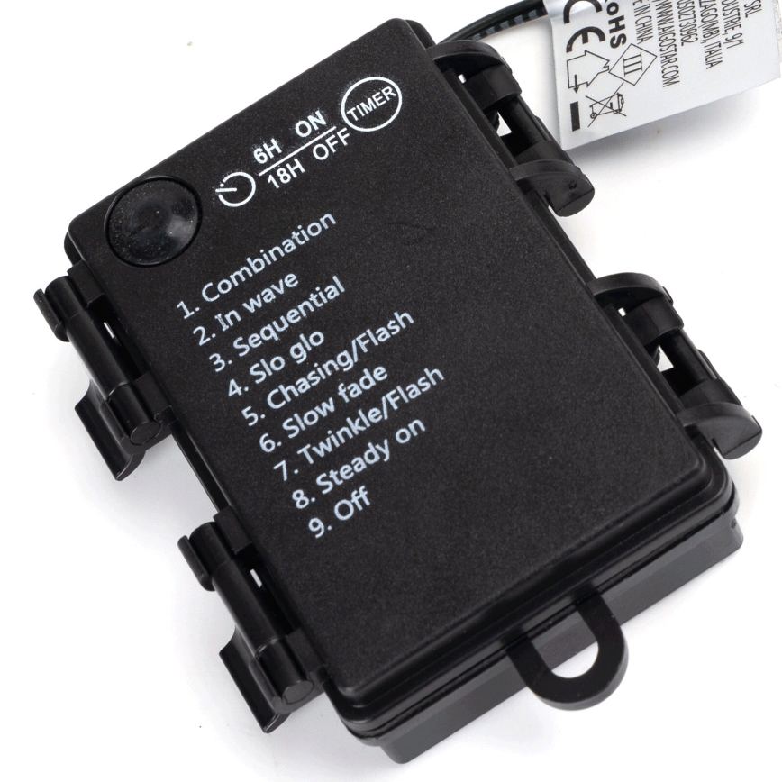 Aigostar - Εξωτερικό χριστουγεννιάτικο φωτιστικό LED 100xLED/8 λειτουργίες/3xAA 10,3μ IP44 ψυχρό λευκό