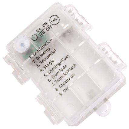 Aigostar - LED Εξωτερικό Χριστουγεννιάτικο Φωτιστικό Αλυσίδα 100xLED/8 λειτουργίες 3xAA 10,3μ IP44 ζεστό λευκό