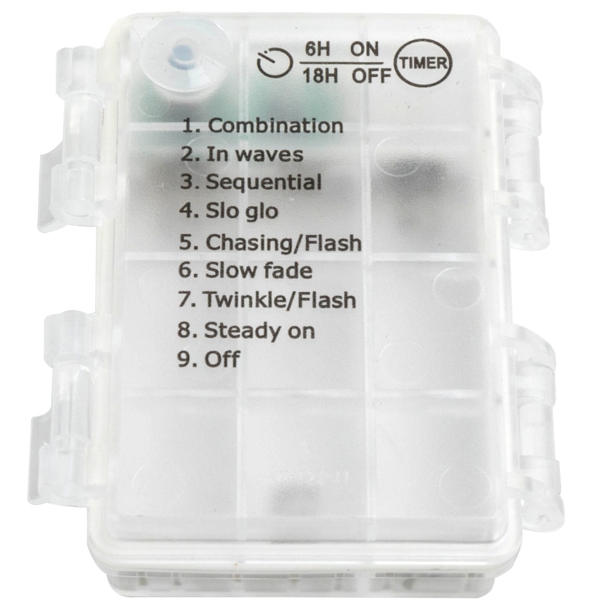 Aigostar - Εξωτερικό χριστουγεννιάτικο φωτιστικό LED με 200 LED/8 λειτουργίες/3xAA 6x1,5μ IP44 ψυχρό λευκό