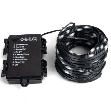 Aigostar - Εξωτερικό χριστουγεννιάτικο φωτιστικό LED με 50 LED/8 λειτουργίες, 3xAA, μήκος 5,3μ, IP44, πολύχρωμο