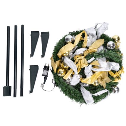 Aigostar - LED εξωτερικό χριστουγεννιάτικο δέντρο 100xLED 1,5m IP44 λευκό/χρυσό ψυχρό λευκό