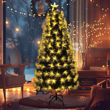 Aigostar - LED εξωτερικό χριστουγεννιάτικο δέντρο 125xLED/8 λειτουργίες 1,2 m IP44 ζεστό λευκό