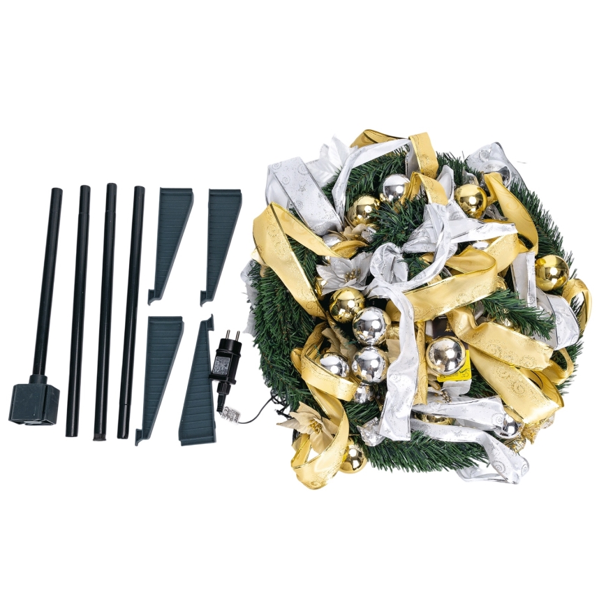 Aigostar - LED υπαίθριο χριστουγεννιάτικο δέντρο 150xLED 1,8m IP44 λευκό/χρυσό ψυχρό λευκό