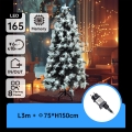 Aigostar - LED εξωτερικό χριστουγεννιάτικο δέντρο 165xLED/8 λειτουργίες 1,5 m IP44 ψυχρό λευκό