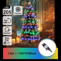 Aigostar - LED εξωτερικό χριστουγεννιάτικο δέντρο 205xLED/8 λειτουργίες 1,8 m IP44 πολύχρωμο