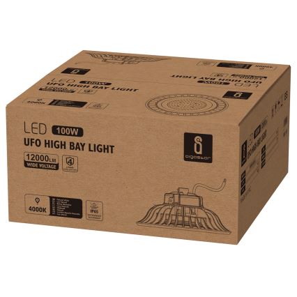 Aigostar - LED Βιομηχανικό φωτιστικό UFO HIGHBAY LED/100W/230V 4000K IP65