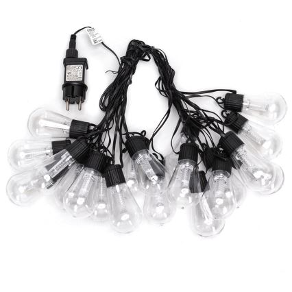 Aigostar - LED Διακοσμητικά λαμπάκια εξωτερικού χώρου 20xLED/13m IP44 ψυχρό λευκό