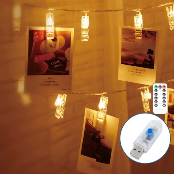 Aigostar - LED διακοσμητική γιρλάντα 80xLED/5W/USB 13 m θερμό λευκό