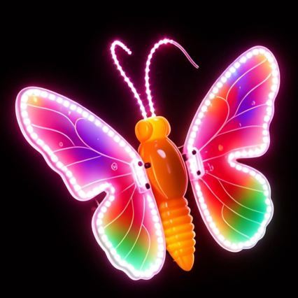 Aigostar - LED διακοσμητικό εξωτερικού χώρου 162xLED 42 cm IP44 πεταλούδα/πολύχρωμο
