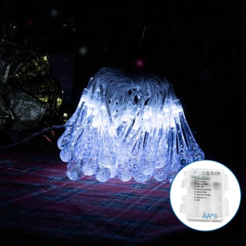 Aigostar - LED Διακοσμητικά λαμπάκια εξωτερικού χώρου 50xLED/8 λειτουργίες 5,3m IP44 ψυχρό λευκό