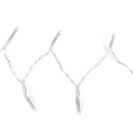 Aigostar - Εξωτερικό χριστουγεννιάτικο φωτιστικό LED με 50 LED/8 λειτουργίες, 3xAA, μήκος 5,3μ, IP44, ζεστό λευκό