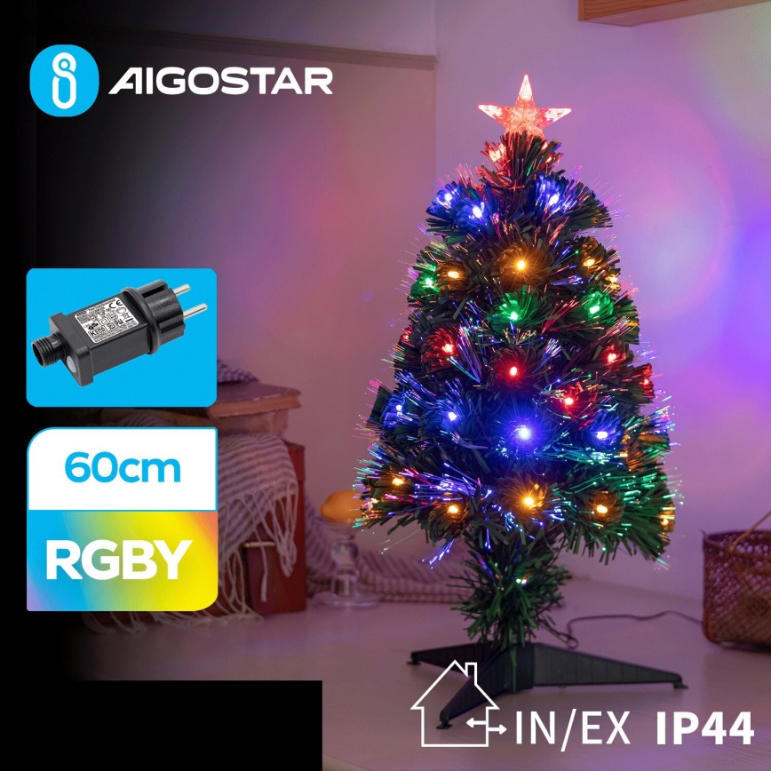 Aigostar - LED Εξωτερικού χώρου Χριστουγεννιάτικο δέντρο LED/3,6W/230V 60 cm IP44 πολύχρωμα
