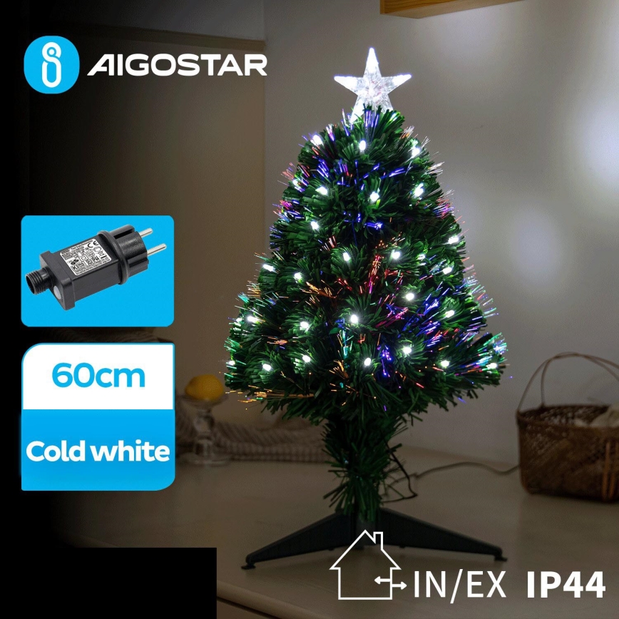 Aigostar - LED Εξωτερικού χώρου Χριστουγεννιάτικο δέντρο LED/3,6W/230V 60 cm IP44 ψυχρό λευκό