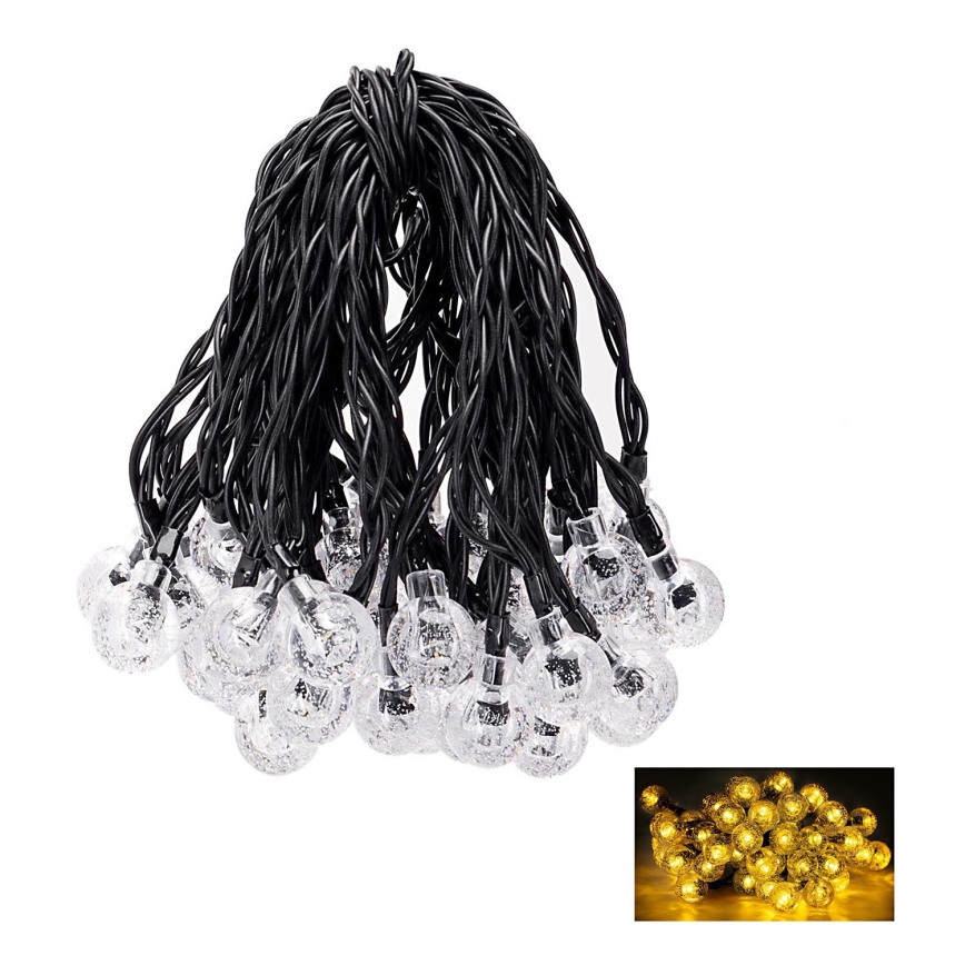 Aigostar - LED Ηλιακά διακοσμητικά λαμπάκια 50xLED/8 λειτουργίες 12m IP65 800 mAh θερμό λευκό