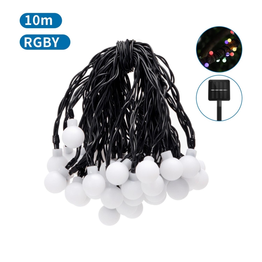 Aigostar - LED Ηλιακά διακοσμητικά λαμπάκια 50xLED/8 λειτουργίες 12m IP65 800 mAh πολύχρωμα