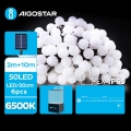 Aigostar - LED Ηλιακά διακοσμητικά λαμπάκια 50xLED/8 λειτουργίες 12m IP65 ψυχρό λευκό