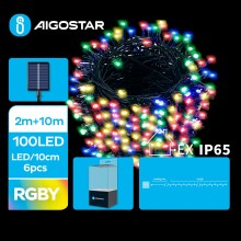 Aigostar -  LED Ηλιακά Χριστουγεννιάτικα λαμπάκια 100xLED/8 λειτουργίες 12m IP65 πολύχρωμα